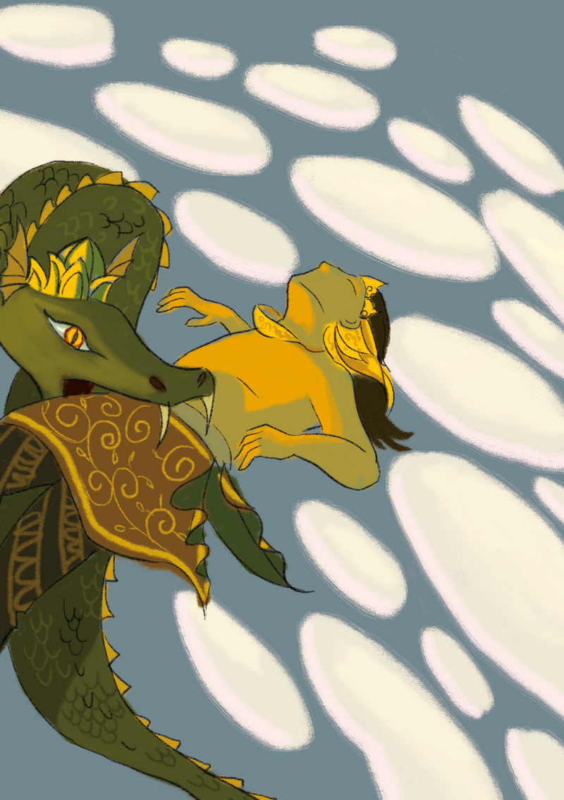 Awan Putih Mengambang di Cakrawala