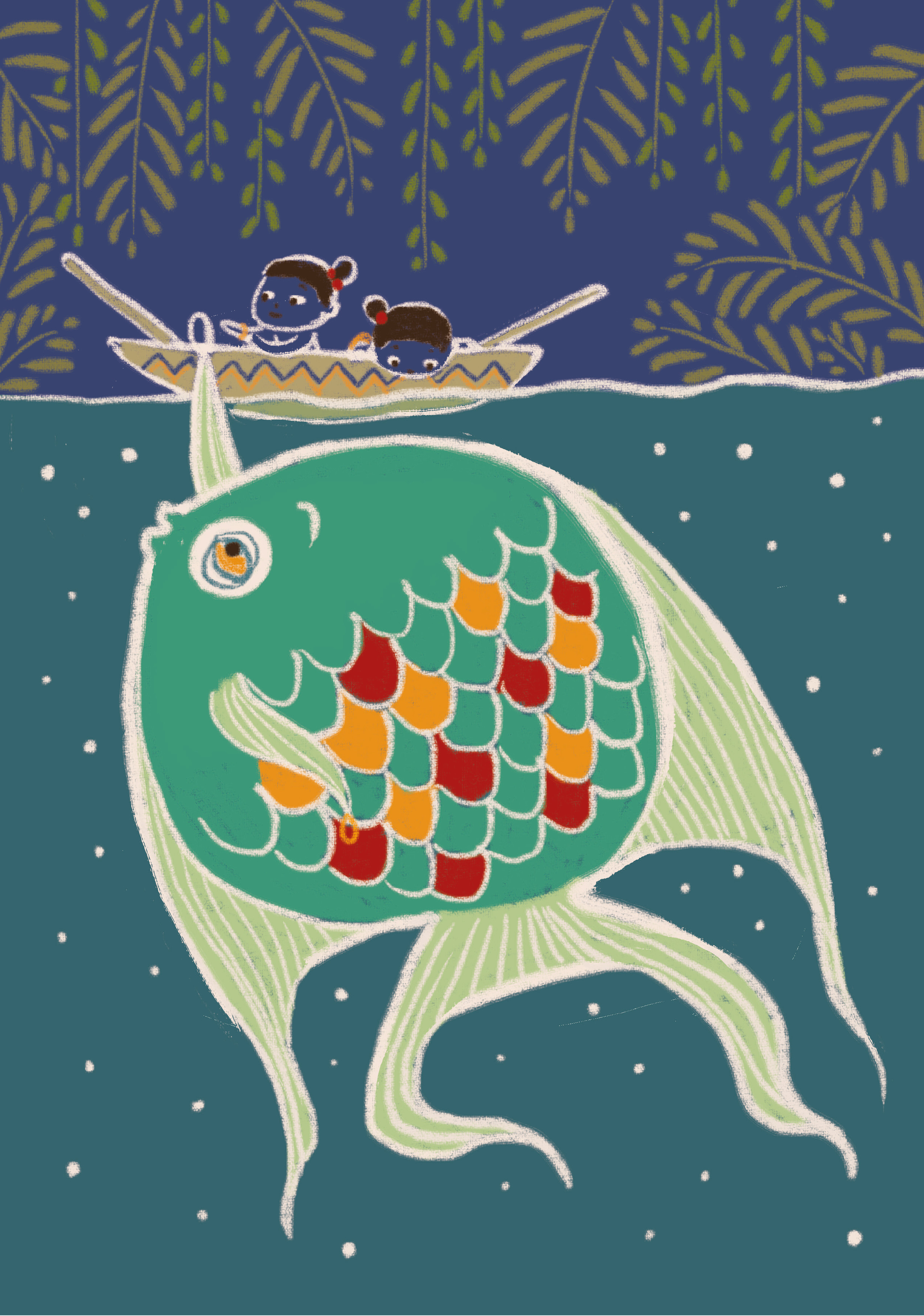 Kisah Dua Putri dan Si Raja Ular